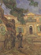 Vincent Van Gogh Pine Trees with Figure in the Garden of Saint-Paul Hospital (nn04) oil painting picture wholesale